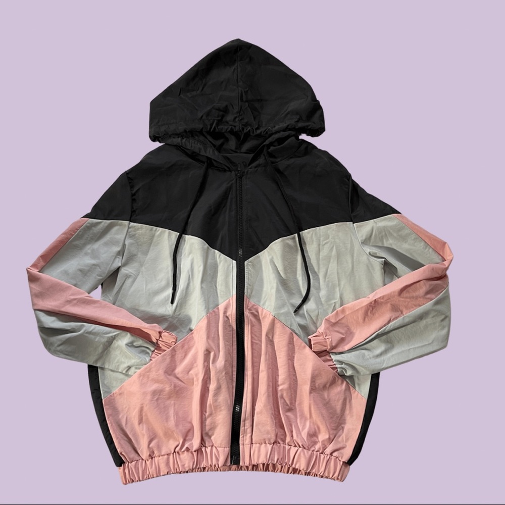 Shein Color block Windbreaker